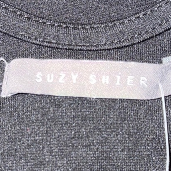 Suzy Shier Black Copper Embellished Sheath Dress - Picture 2 of 13